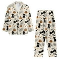 thumbnail image 6 of FOR U DESIGNS Halloween Black Cat Button Down Sleepwear for Women 2 Piece Size XS Button Up Pajama Pants for Womens Button Down Jogger V-neck Tops Loungewear, 6 of 7