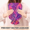 thumbnail image 5 of 2L Hot Water Bottle with Soft Velvet Cover PVC Hot Water Bag for Pain Relief Long-Lasting Warmth Neon Pink Wavy Lines, 5 of 8