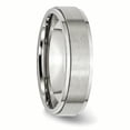 thumbnail image 4 of Stainless Steel 6mm Ridged Edge Ring Man Wedding Classic Flat W/edge  For Dad Mens  For Him, 4 of 10