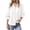 White, variant on BTFBM 3/4 Length Sleeve Womens Tops Summer Blouses Eyelet Hollow Out Button Down Shirts Business Casual Outfits