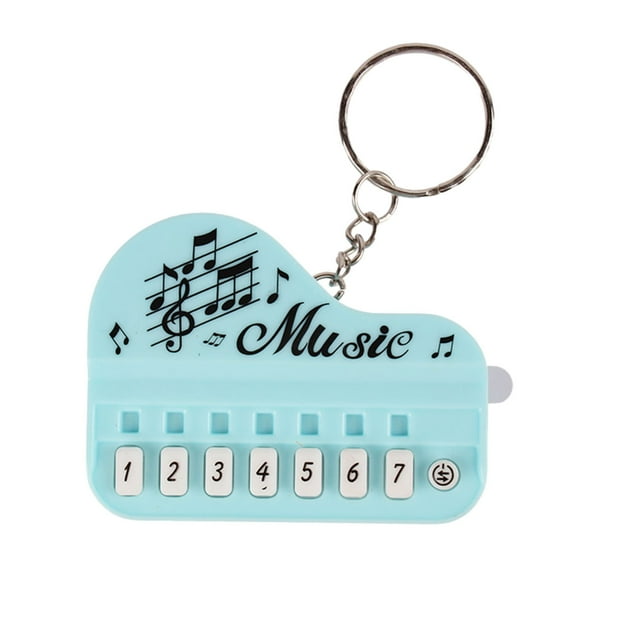 Cyber and Monday Deals Electric Piano Keyboard Mini Handheld Keyboard,Console, Keychain Pendant To Play Songs, Piano Blue