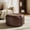 Brown, variant on Noble House 29" Round Mobile Storage Ottoman with Dual Reversible Lids and Wheels, Boucle Upholstered Footrest, Beigr