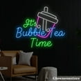 thumbnail image 2 of Glowneon It’s Bubble Tea Time Neon Sign, Bubble Tea Led Light, Coffee Shop Decor, Boba Tea Sign, 2 of 5