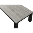 thumbnail image 3 of 3 - piece wooden living room table set in gray black finish rectangular coffee table square end tables for primary space, 3 of 3