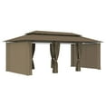 thumbnail image 5 of vidaXL Gazebo 236.2"x117.3"x106.3" Taupe 0.6 oz/ft², 5 of 5