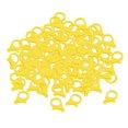thumbnail image 1 of 100 llaveros de plástico con cierre de langosta, hechos a mano, para hacer tú mismo, para bolso. Amarillo, 1 of 8