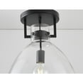 thumbnail image 4 of Design Living 1-Light D14" Black Metal Frame Semi Flush Mount with a Clear Glass Shade, 4 of 5