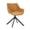 Light Brown, variant on LeisureMod Dining Chair Upholstered in Leather 360-Degree Swivel Armchair with Powder-Coated Iron Legs for Modern Home, Kitchen, Cafes Markley Collection in Light Grey