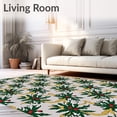 thumbnail image 2 of ODIKA 8'x10' Machine Washable Non-Slip Area Rug, Festive Holly Wreath Anti Fatigue Cushioned High Traffic Rug with Pad, Green, 625483, 2 of 8