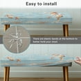 thumbnail image 5 of POLERO Starfish Wooden Pattern Dining Bench Cover, Stretch Bench Seat Covers Slipcover with Elastic Band Washable Rectangle Chair Protector for Garden, Dining Room, Bedroom, 5 of 7