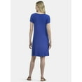 thumbnail image 2 of Time and Tru Women's Rib Swing Dress with Short Sleeves, Sizes XS-XXXL, 2 of 4