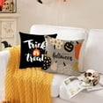 thumbnail image 3 of Halloween Decor Pillow Covers 20x20 Set of 4 Halloween Fall Black Decorative Throw Pillows Scary Pumpkin Bats Pillow Cases Home Outdoor Sofa Couch Cushion Covers for Halloween Decorations (20 by 20), 3 of 5