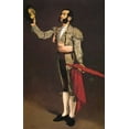 thumbnail image 2 of Manet, Edouard 17x24 Black Ornate Wood Framed with Double Matting Museum Art Print Titled - A Matador, 2 of 4