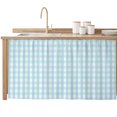 thumbnail image 2 of Aqua Blue Green Cabinet Curtain 28"Wx51"L,Dustproof Storage Cabinet Curtain with Self Adhesive Tape,Checkered Plaid Gingham Lattice Trellis Tall Pantry Cover Drape for Kitchen,Utility Closet, 2 of 9