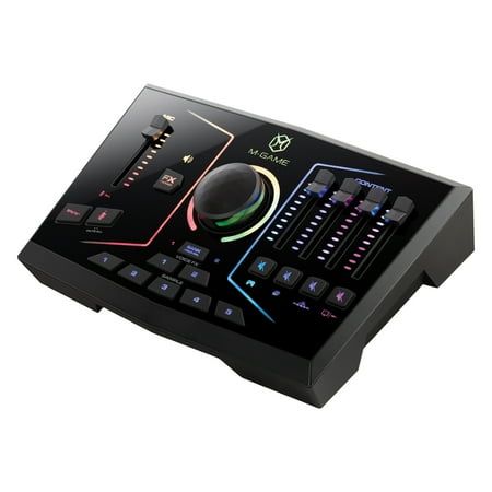 UPC: 0694318025260 | M-Game RGB Dual – Dual-USB Streaming Mixer/Interface with RGB LED Lighting  Voice Effects and Sampler