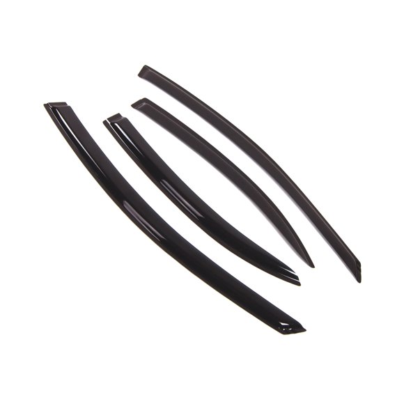 Car Window Rain Guard | Outside Mount Visors Auto Side Window Deflectors | Windows Visor Rain Shields Compatible with 2001-2006 Chrysler Sebring | 4 Pcs Set, WD2-097S, Dark Smoke