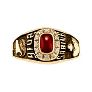 Personalized Women's Square Premiere Class Ring available in Valadium Metals, Silver Plus, Yellow and White Gold