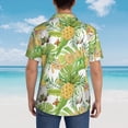 thumbnail image 6 of Bixox Men's Hawaiian Shirts Men's Gnome and Pineapple Print Short-Sleeve Shirt-Small, 6 of 8