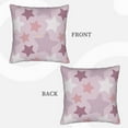 thumbnail image 4 of LNWH Pink Star Texture Abstract Throw Pillow Covers, Square Soft Linen Decorative Pillow Cases, 20"x20", 4 of 8