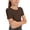 1-Brown344, variant on WOYY Girls Stretch Ribbed Long Sleeve T-Shirt Casual Slim Fit T Shirt Undershirt, Sizes 7-14