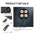 thumbnail image 5 of MERRYHAPY 1Pc Black Nonstick Frying Pan with Long Heat Resistant Handle Four Hole Design for Kitchen Use, 5 of 5