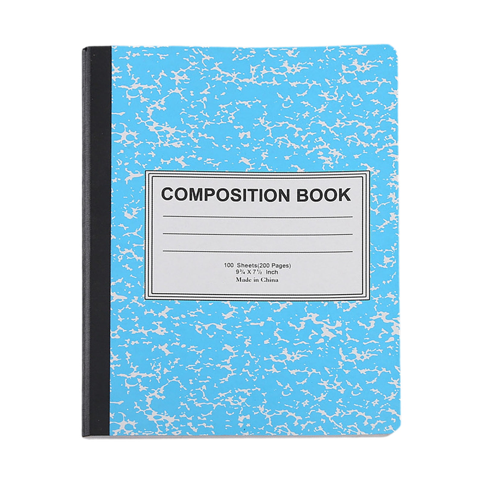 Notebook Product Category – Composition Notebooks Wide Ruled with Double Sheets 200 Pages Binding Cover Back to School Supplies Assorted Colors