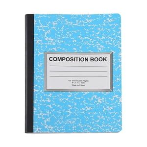 Notebook Product Category – Composition Notebooks Wide Ruled with Double Sheets 200 Pages Binding Cover Back to School Supplies Assorted Colors