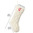 thumbnail image 3 of Christmas Stockings with Initials, Knitted Embroidery Christmas Stockings with Letter, for Xmas Decor,Holiday Family Party, White, Letter Q, 3 of 5