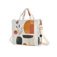 thumbnail image 7 of FORMRS Womens Corduroy Tote Bag Crossbody Shoulder Handbag with Pocket, White Abstract Shapes, 7 of 7