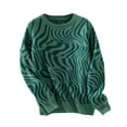 thumbnail image 5 of Juslio Womens Sweaters Pullovers Lightweight Sweaters Crew Neck Long Sleeve Knit Green, 5 of 9