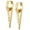 Gold, variant on Hollow-Out Triangle Punk Rock Huggie Earring Stainless Steel Hoop Earrings for Men Women Black Gold Silver