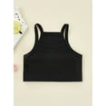 thumbnail image 2 of Gureui Toddler Infant Baby Girls Tank Tops, Casual Solid Color Sleeveless Knitted Sling Crop Tops, 2 of 9