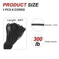 thumbnail image 2 of Uxcell 30Ft Braided Paracord Line, 300lb 1.5mm Diameter Multipurpose Utility Cord Rope Wind Chime String Kite Line Flame Resistant for Camping, Hot Air Balloon, Outdoor Survival, Black, 2 of 5