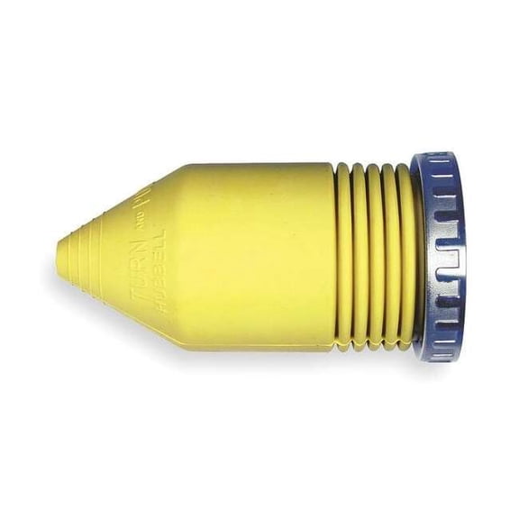 Hubbell Wiring Device-Kellems Boot,Yellow,Threaded HBL77CM15