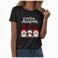 thumbnail image 2 of Towmus Women Christmas Shirt Fall Graphic Crew Neck Tee Shirt Casual Summer Tops Short Sleeve Clothes, 2 of 6