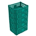 thumbnail image 1 of Garvee 5 PCS Collapsible Plastic Milk Crates, Foldable Storage Bins & Multipurpose Transfer Boxes,Green, 1 of 7
