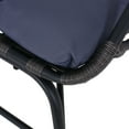 thumbnail image 4 of GDF Studio Cortina Outdoor Wicker Basket Chair with Cushion, Dark Gray and Gray, 4 of 9