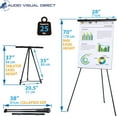 thumbnail image 4 of Audio-Visual Direct Pack of Lightweight Aluminum Flip-Chart Presentation Easel, 70 inches Tall, Black (2 Pack), 4 of 8