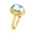 thumbnail image 2 of Ross-Simons Italian Blue Porcelain Cameo Ring in 18kt Gold Over Sterling, Women's, Adult, 2 of 5