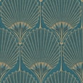 thumbnail image 4 of Blue Bold Art Deco Fan Wallpaper R8373, 4 of 5