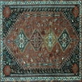 thumbnail image 1 of Ahgly Company Indoor Square Persian Light Blue Traditional Area Rugs, 4' Square, 1 of 4