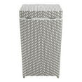 thumbnail image 5 of Courtnie Aluminum and PE Wicker Patio Trash Can, Gray and White, 5 of 11