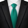 thumbnail image 3 of Jacob Alexander Men's Solid Color Regular Length Neck Tie - Kelly Green, 3 of 8