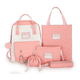 thumbnail image 1 of Set de 5 Mochilas Malubero y Bolsas Escolares Rosa Malu1272, 1 of 2