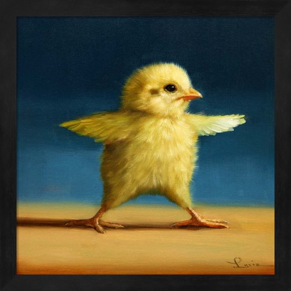 Great Art Now Yoga Chick Warrior Two by Lucia Heffernan, Framed Wall Art, 13.25W x 13.25H