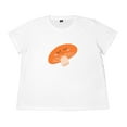thumbnail image 2 of Orange Mushrooms Summer new products, plus-size women's wear, casual sportswear women's wear, cute T-shirts, round-neck printed T-shirts,White L, 2 of 7