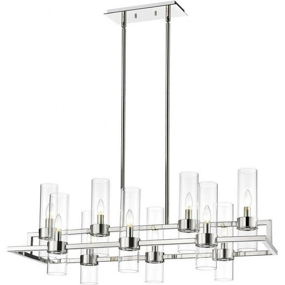 10 Light Chandelier in Restoration Style-16.75 inches Tall and 16.5 inches Wide-Polished Nickel Finish Bailey Street Home 372-Bel-4652255