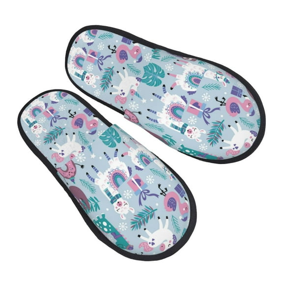 House Slippers for Women Men - alpaca sloth Lightweight House Shoes Fuzzy Slippers, Soft Slip-On Cozy House Slippers for Woman Indoor Outdoor