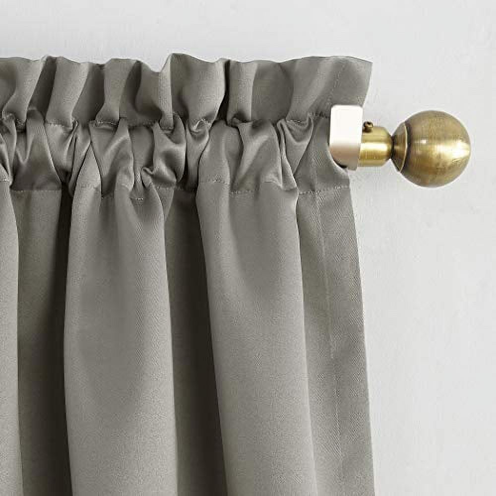 Sun Zero Kylee Energy Efficient Room Darkening Rod Pocket Curtain Panel, 54" X 84", Gray