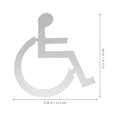 thumbnail image 2 of KAKOWELY Panneau de Toilette pour Fauteuil Roulant Handicapé Panneau de Toilettes pour Fauteuil Roulant Handicapé pour Exposition,5.12x"X4.53"X0.06 Pouces, 2 of 5